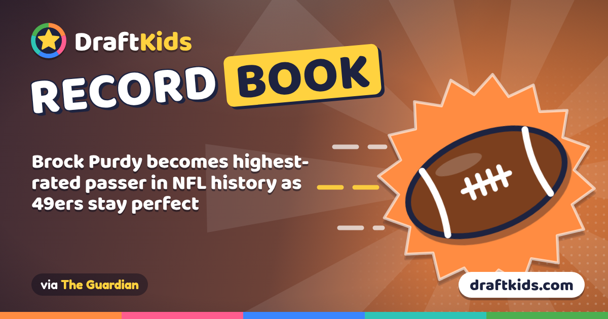 Record Book: Brock Purdy becomes highest-rated passer in NFL history as 49ers stay perfect (via The Guardian)